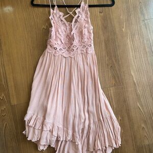 Free People Adells Slip Dress, Rose, Size XS 💖